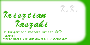 krisztian kaszaki business card